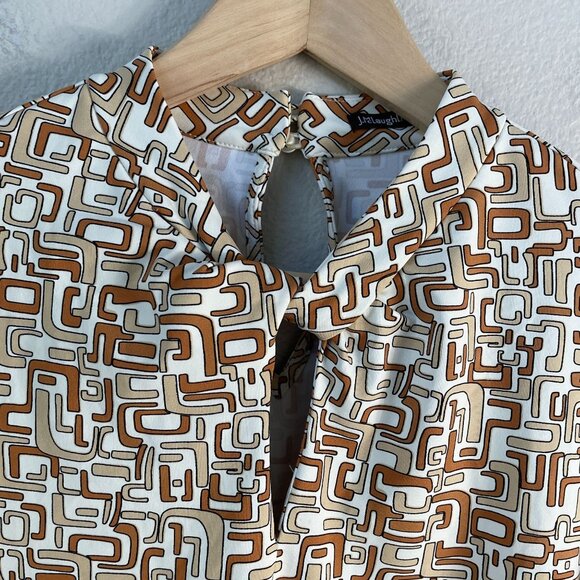 J McLaughlin Womens Large Catalina Cloth Top Long Sleeve Key Hole Front Shirt - Picture 8 of 10